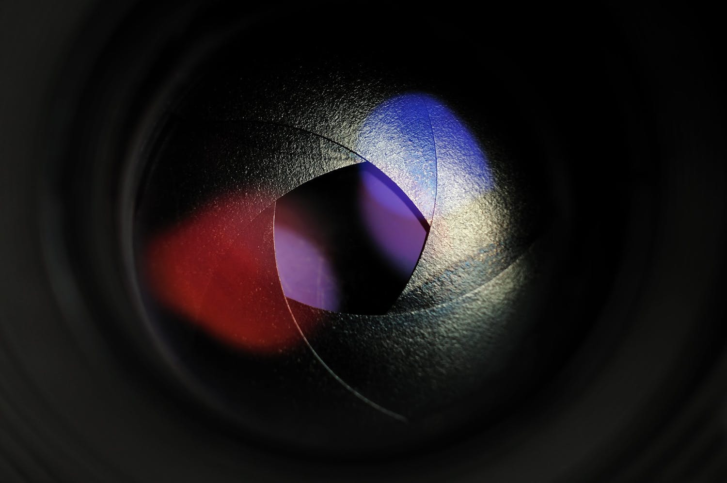 Nærbilde av blender i objektiv